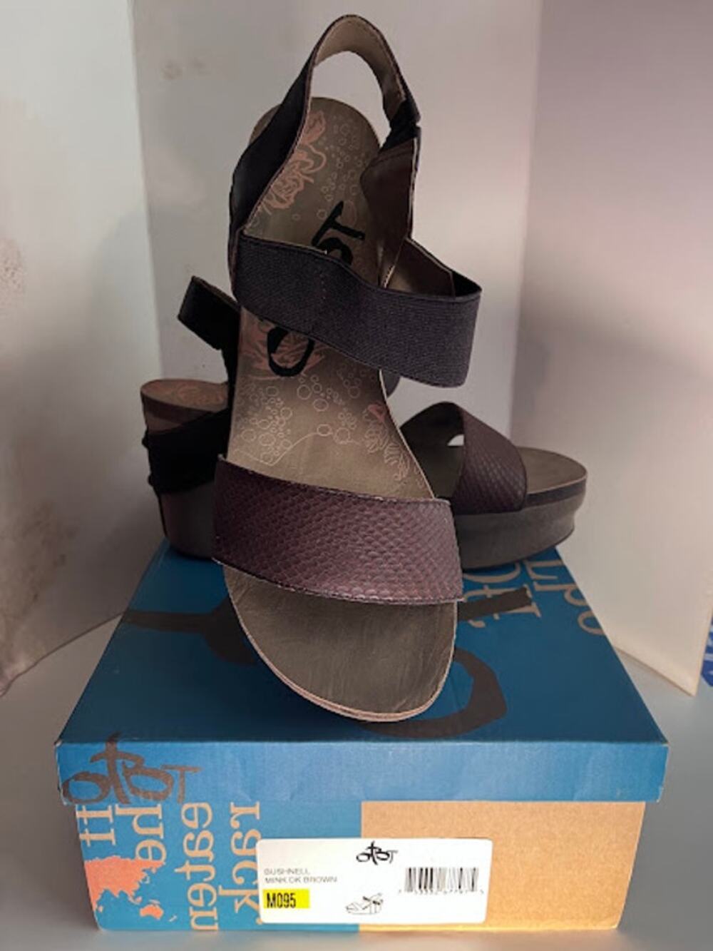OTBT Women's Bushnell Platform Mink Dark Brown Shoes Size 9.5 New with Box Boho